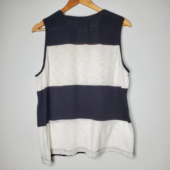 Calvin Klein Jeans Striped Tank Top Black White M - Picture 3 of 5